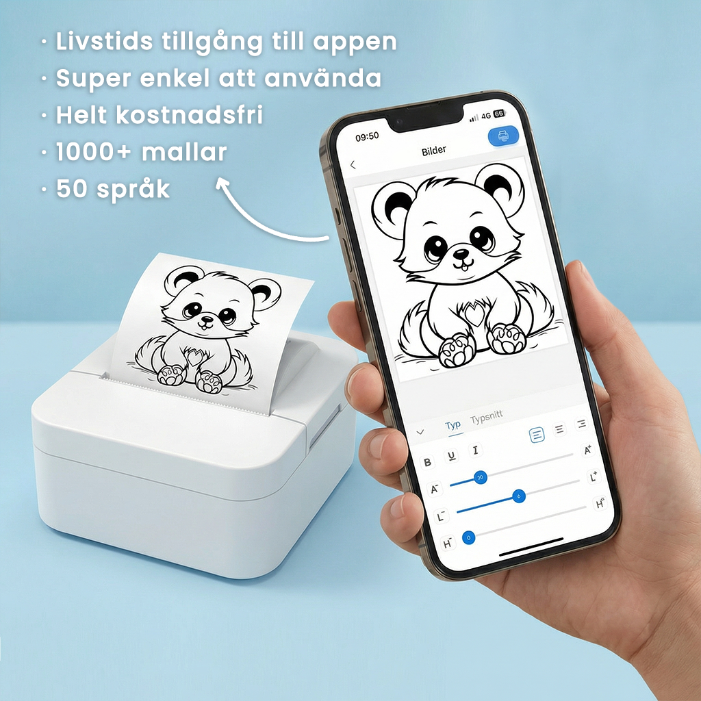 Printbuddy™ - Skriv ut etiketter direkt från mobilen på sekunder