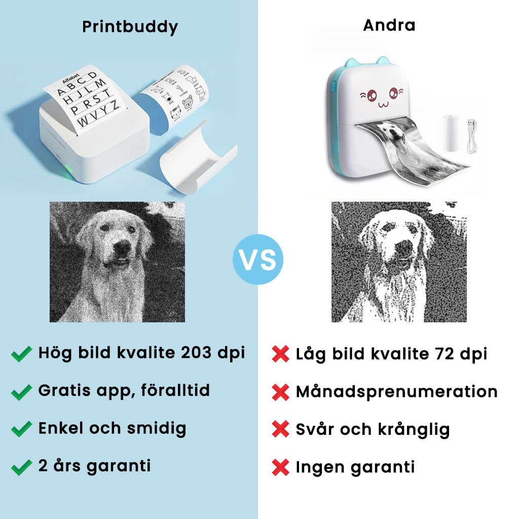 Printbuddy™ - Skriv ut etiketter direkt från mobilen på sekunder