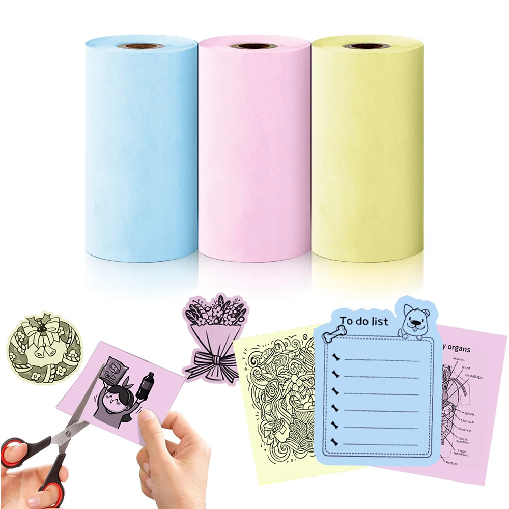 Printbuddy™ 3x Färgade Pappersrullar