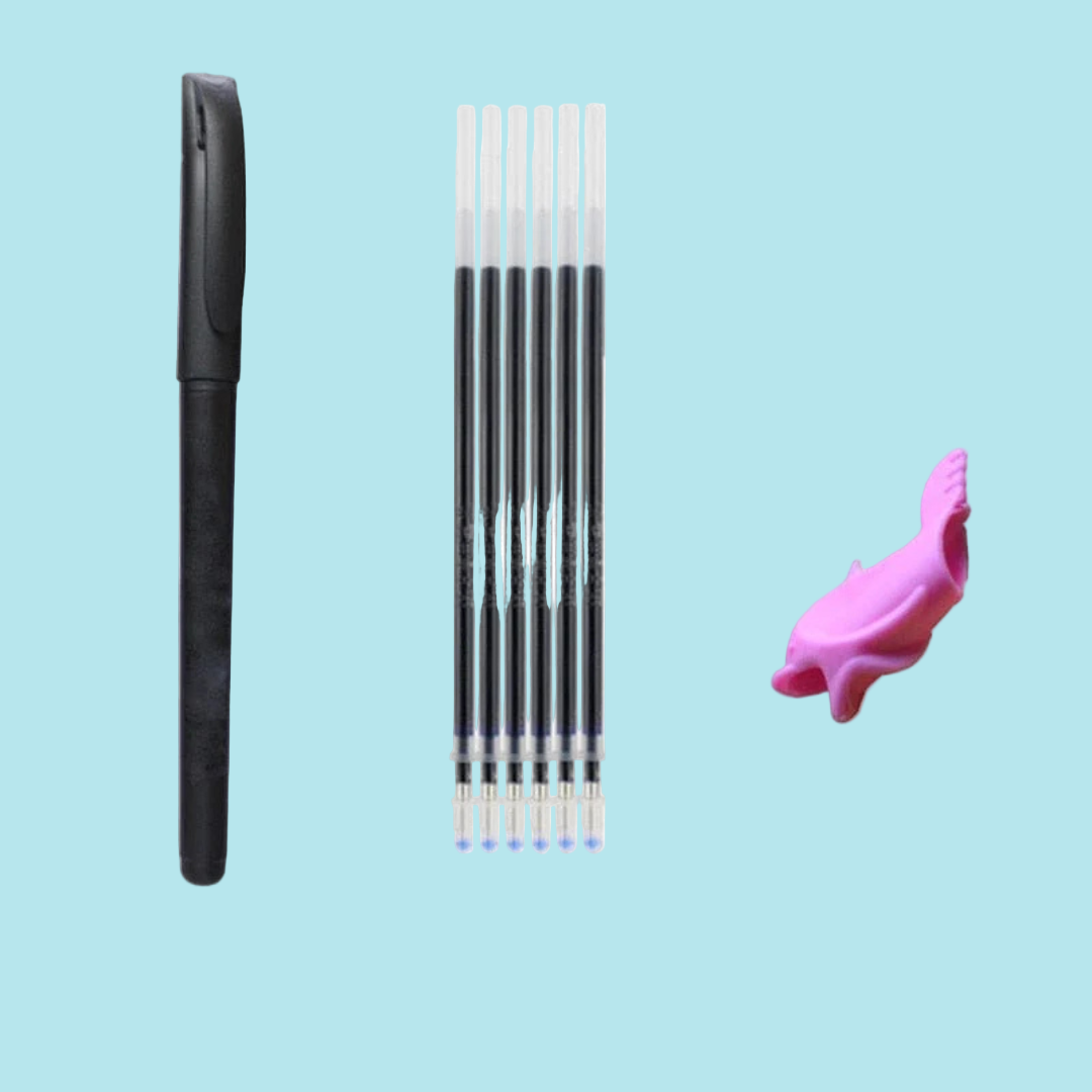 Penna + 6 patroner + pennhållare