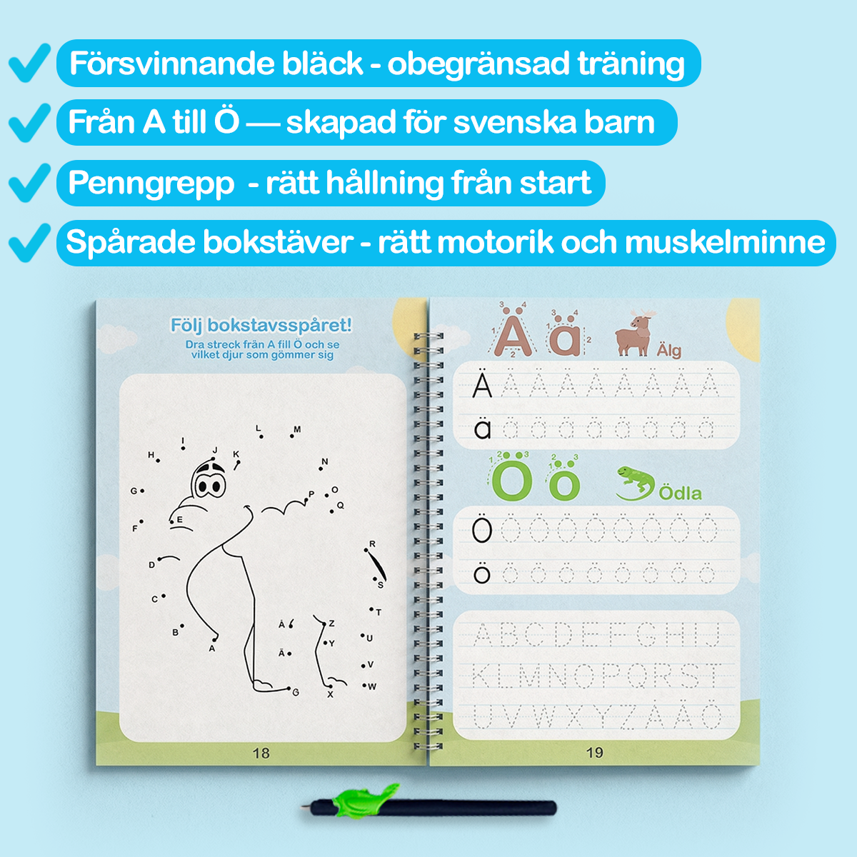 Kiddio™️ Magiska handstilsböcker